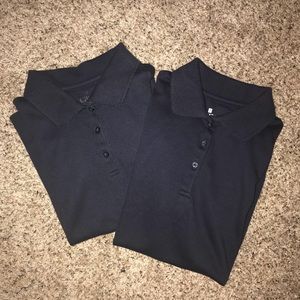 ✅TWO CHAPS GIRLS NAVY SHORT SLEEVE SHIRTS -M 8/10✅